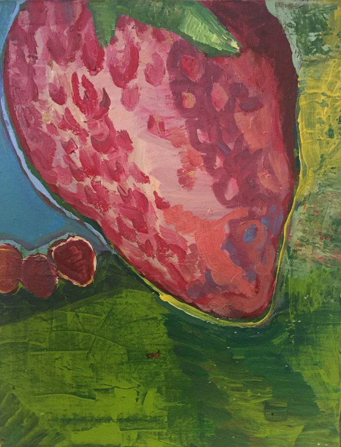 Malerei Erdbeeren 6