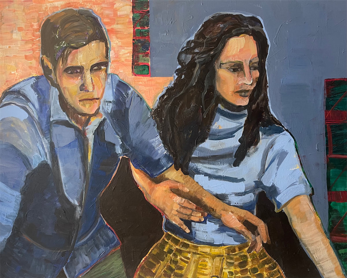 Malerei zum Thema Auf der Bühne von Eike Brodersen-Marcks.